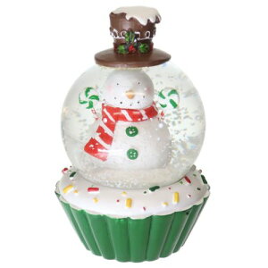 スノーグローブ65mm オブジェ カップケーキ スノーマンGR クリスマス APJ プレゼント スノードーム Xmas