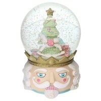 スノーグローブ100mm オブジェ ナッツクラッカーキング オルゴール付 クリスマス APJ プレゼント スノードーム Xmas