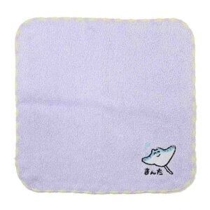 ワンポイント刺繍ハンカチタオル ミニタオル おえかきさん まんたさん オクタニ おもしろ雑貨 汗拭きタオル メール便可