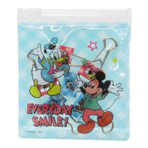 ダブルクリップ クリップ ミッキーマウス ドナルド ディズニー S&C 事務用品 メール便可