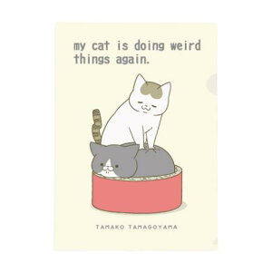 クリアフォルダー A4クリアファイル うちの猫がまた変なことしてる うち猫A エムプラン 書類整理 A4ファイル メール便可