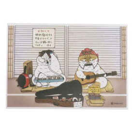 L判絹目生写真 コレクター雑貨 世にも不思議な猫世界 路上ライブ ゼネラルステッカー コレクション雑貨