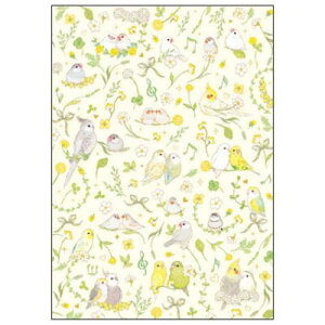 A5ノート 横罫ノート たけいみき ナチュラルバード アニマル クローズピン ミニノート ガーリーイラスト メール便可