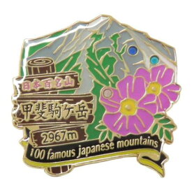 1段ピンズ ピンバッジ 日本百名山 甲斐駒ケ岳 エイコー コレクションケース入り トレッキング 登山 メール便可