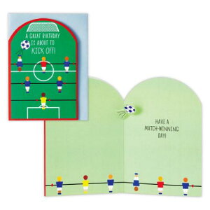 誕生お祝い 立体カード グリーティングカード UK テーブルサッカー 日本ホールマーク バースデーカード メッセージカード メール便可
