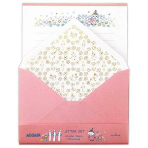 レターセット 手紙セット ムーミン MOHNレッド Happy in Nature 北欧 日本ホールマーク 便箋&封筒 かわいい メール便可