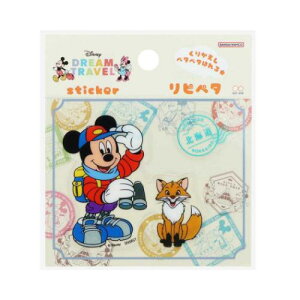リピペタ ステッカー ミッキーマウス DREAM TRAVEL 北海道 ディズニー サンスター文具 貼って剥がせる ダイカット メール便可