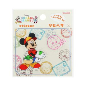 リピペタ ステッカー ミッキーマウス DREAM TRAVEL 大分県 ディズニー サンスター文具 貼って剥がせる ダイカット メール便可