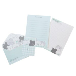 ミニサイズレター レターセット フルフルキャット クーリア 手渡し手紙セット ミニ封筒&ミニ便箋 メール便可