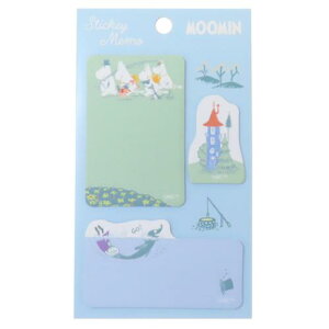 ダイカット付箋 付せん ムーミン ブルー 北欧 学研ステイフル 伝言メモ メール便可