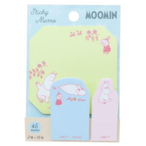 付箋 付せん ムーミン 水色 北欧 学研ステイフル 伝言メモ メール便可
