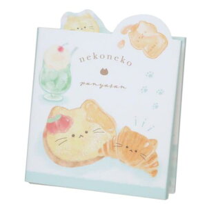 パタパタメモ メモ帳 ねこねこ ねこねこパン屋さん カミオジャパン 新学期準備文具 かわいい メール便可