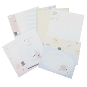 ソーメニーレター レターセット ゆるわん&ゆるにゃー MIX カミオジャパン 手紙セット 便箋&封筒 メール便可