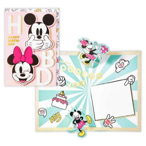 誕生お祝い 立体カード グリーティングカード ミッキーマウス ミニーマウス DNMM HBD ディズニー 日本ホールマーク バースデーカード メール便可