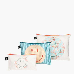 Zip Pockets 平ポーチ大中小3点セット SMILEY Blossom LOQI ローキー エーワイ スマイリー TYVEK 3連ポーチ