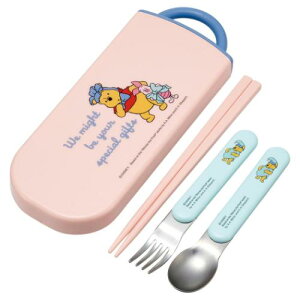 抗菌食洗機対応スライドトリオセット お箸&フォーク&スプーンセット くまのプーさん コスチューム ディズニー スケーター スライドトリオセット メール便可