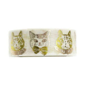 きらぴかマスキングテープ 15mm幅 マステ Shinzi Katoh シンジ カトウ 星アカリ 猫のおめかし シール堂印刷 デコレーション 手帳デコ おしゃれ メール便可