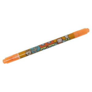カラーツインペン カラーペン おさるのジョージ オレンジ アイプランニング 色ペン 筆記用具 文房具 絵本メール便可