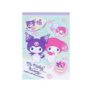メモA6 メモ帳 マイメロディ&クロミ サンリオ サンスター文具 メモパッド 伝言 メール便可