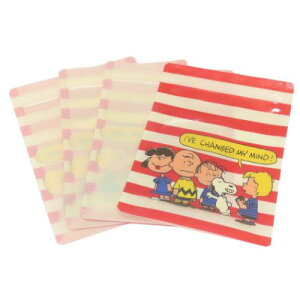 ストレージバッグ 小分けビニール袋 スヌーピー レッド STRIPED PATTERN RD ピーナッツ 大西賢製販 ギフトバッグ メール便可