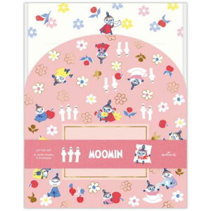 レターセット 手紙セット ムーミン MOADレッド 北欧 日本ホールマーク 便箋&封筒 メール便可