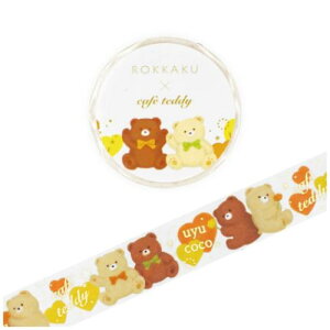 15mm }Xe }XLOe[v ROKKAKU x cafe teddy ERR t^o efBxA@ 蒠fR fR[V [։