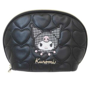 ラウンドポーチ コスメポーチ クロミ モノトーン サンリオ マリモクラフト 化粧ポーチ 小物入れ