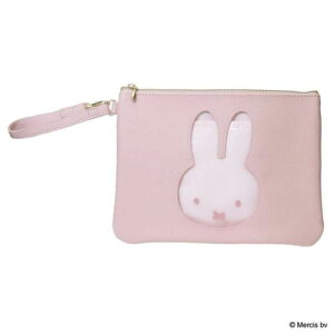 ハンドル付フラットポーチ 平ポーチ ミッフィー MIFFY PEEK ディックブルーナ エフエービージャパン メイクポーチ 化粧ポーチ かわいい 絵本メール便可