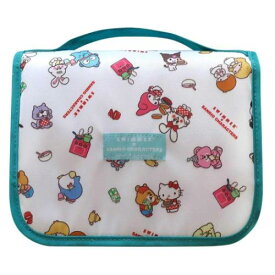 トラベルポーチ ハンギングポーチ スイマーxサンリオキャラクターズ ホワイト SWIMMERxSANRIO 三金商事 吊り下げポーチ 小物入れ 旅行 合宿 メール便可