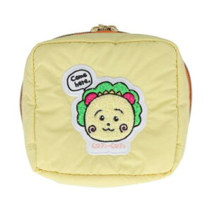 スクエアサガラ刺繍ポーチ コスメポーチ コジコジ Y イエロー さくらももこ サンスター文具 小物入れ アニメ