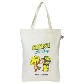 ぴょこっとトート トートバッグ トムとジェリー CHEESE FUN！ 生成り ワーナーブラザース ティーズファクトリー 手提げかばん メール便可
