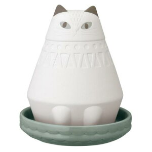 潤いマスコット 加湿器 fikalycka CAT デコレ 素焼き エコ電源不要 自然気化式 インテリア