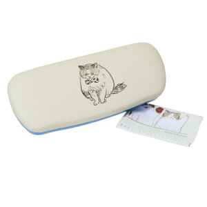 メガネケース&クロスセット 眼鏡ケース 三毛猫モブは猫缶を稼ぎたい Mobu's Diary Ribbon ねこ Green Flash ハードタイプ