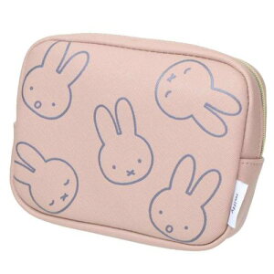 MIFFY LARGE MOTIF スクエアポーチ コスメポーチ ミッフィー ピンク ディックブルーナ エフエービージャパン メイクポーチ 絵本