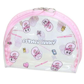 クリアシェルポーチ コスメポーチ エスターバニー フェイスチラシ ティーズファクトリー 化粧ポーチ 小物入れ