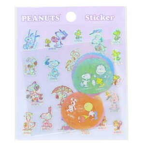 フレークシートステッカー シールシート スヌーピー パステル ピーナッツ S&C デコレーション DECOシール メール便可