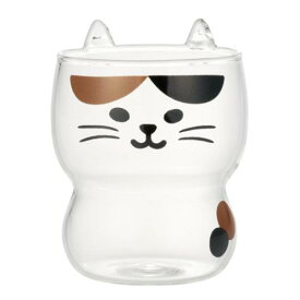 猫耳グラス ガラスコップ ミケ ねこ デコレ ギフト かわいい