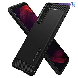 Spigen Xperia5III ケース [ SO-53B | SOG05 | XQ-BQ42 ] ストラップホール 付き TPU 米軍MIL規格取得 耐衝撃 衝撃吸収 ソニー エクスペリア 5 iii ケース ラギッド・アーマー ACS