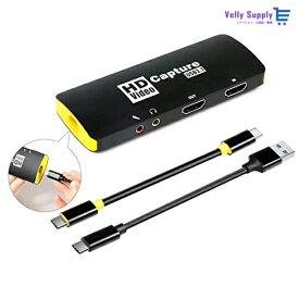Basicolor3217 キャプチャーボード HDMI USB3.1 1080P 60FPS、任天堂Switch PS4 PS5 Xbox Wii U ウェブカメラ PS3に対応、1080P HDMI パススルー、HD HDMIゲーム録画