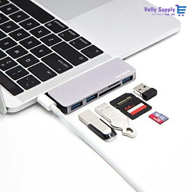 USB C ハブ 5-IN-1 USB C ハブ 3つUSB 3.0 ポート SD/Micro SD カードリーダー Type C ハブ アダプタ MacBook/MacBook Pro/Macbook Air/DELL/ASUS/Huaw