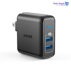 Anker PowerPort 2 Elite (USB 急速充電器 24W 2ポート) 【PSE技術基準適合/PowerIQ搭載/折りたたみ式プラグ搭載/旅行に最適】 iPhone/iPad/Galaxy S9 / Xperia XZ1、