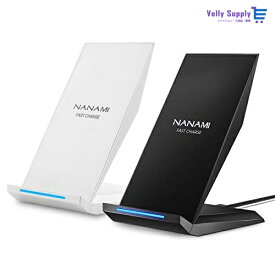 「2個セット」NANAMI ワイヤレス充電器 USB-Cポート (改善版) 充電スタンド - 最大15W出力 急速 無線充電器 (Qi認証) iPhone 13/12(Pro/Pro Max/Mini)/SE(第三世代/2020)/Gala