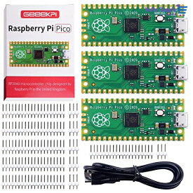 GeeekPi Raspberry Pi Picoフレキシブルマイクロコントローラーミニ開発ボード Raspberry Pi RP2040デュアルコアARM Cortex-M0+プロセッサに基づく 最大133MHzで動作 C/C ++ /