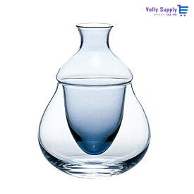 東洋佐々木ガラス 冷酒器 ブルー 11×11×14.5cm、口径:3.8cm
