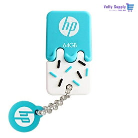 HP USBメモリ 64GB USB 2.0 ブルー アイスクリーム ゴム製 耐衝撃 防滴 防塵 のフラッシュドライブ v178b HPFD178B-64