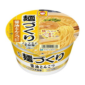マルちゃん 麺づくり 醤油とんこつ (91g×12個 / ノンフライ中細麺) とんこつ カップ麺 カップラーメン (香り立ちスープ×小麦香るつるコシ麺) 箱買い ラーメン 東洋水産