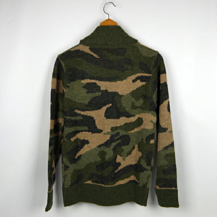 楽天市場】【SALE】カモフラショールカラーニット【アッシュカーキ 