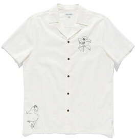 新作【あす楽】BANKS(バンクス) オープンカラーシャツ 半袖シャツ 【WHITE/ホワイト/白】アメカジ サーフ 西海岸【M/L/XL】ASS0171
