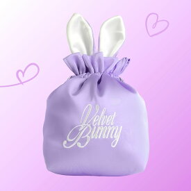 【公式】Velvet Bunny ベルベットバニー シルキーバニーポーチ 5種 (ピンク/ライムグリーン/ブルー/パープル/レッド) メイクポーチ 韓国雑貨 化粧ポーチ 小物入れ ウサギ キャラクター 大容量 旅行 ギフト 人気 コスメポーチ 整理 プレゼント 大人気 コスメ入れ メイク用品
