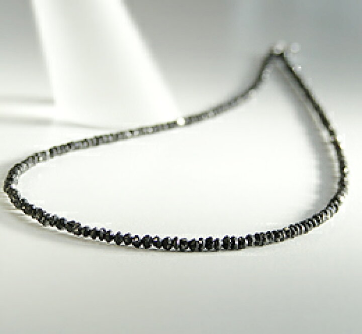 楽天市場】K18WG ブラックダイヤ ネックレス 15.0ct 品質保証書付 18k  